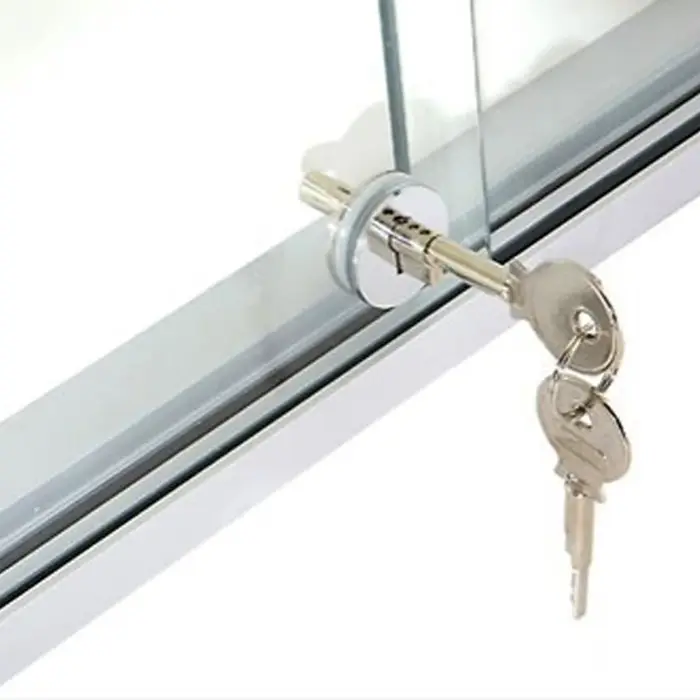 MELCase-Vitrine Coulissante en Verre, Verrouillage à Cliquet pour Porte Coulissante