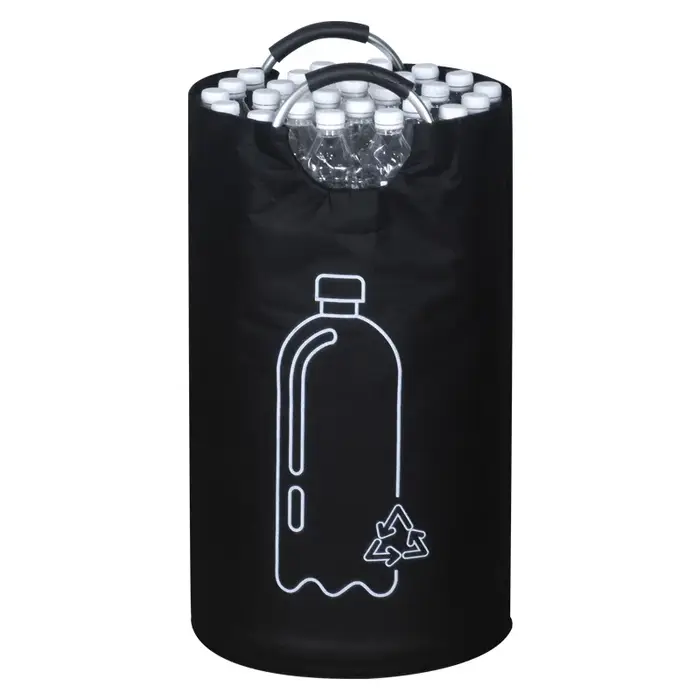 Panier de rangement pour bouteilles vides de grande capacité avec poignée en aluminium, sac collecte