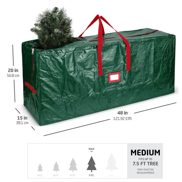 Sac de rangement pour arbre de Noël de grande capacité | Imperméable et anti-poussière