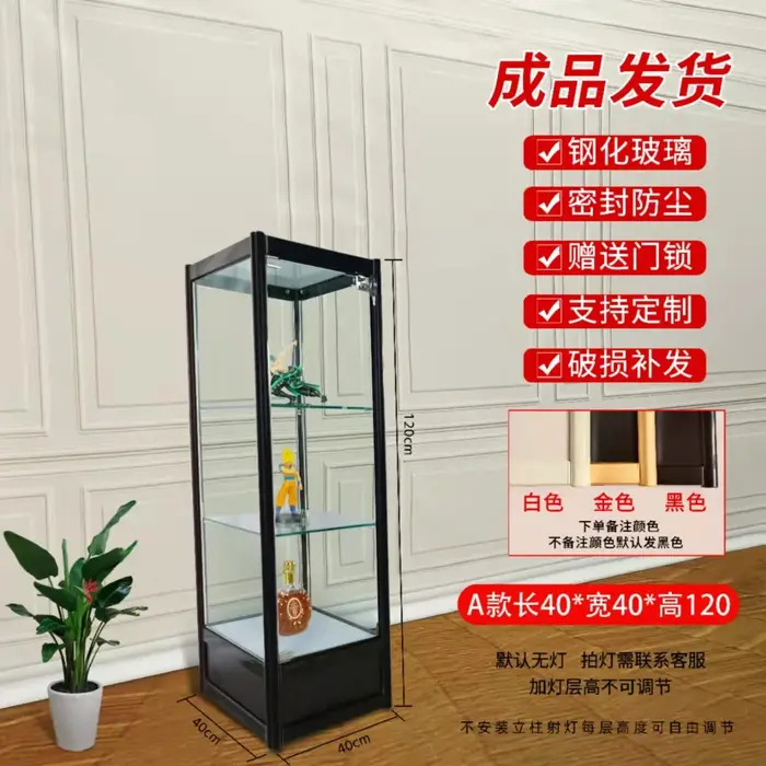 Armoire de rangement modèle transparent sur mesure pour articles en verre