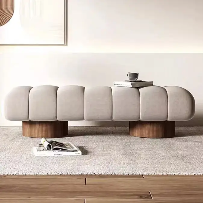 Tabourets minimalistes italiens, poufs, banc à chaussures nordique avec siège, meubles de maison, ve