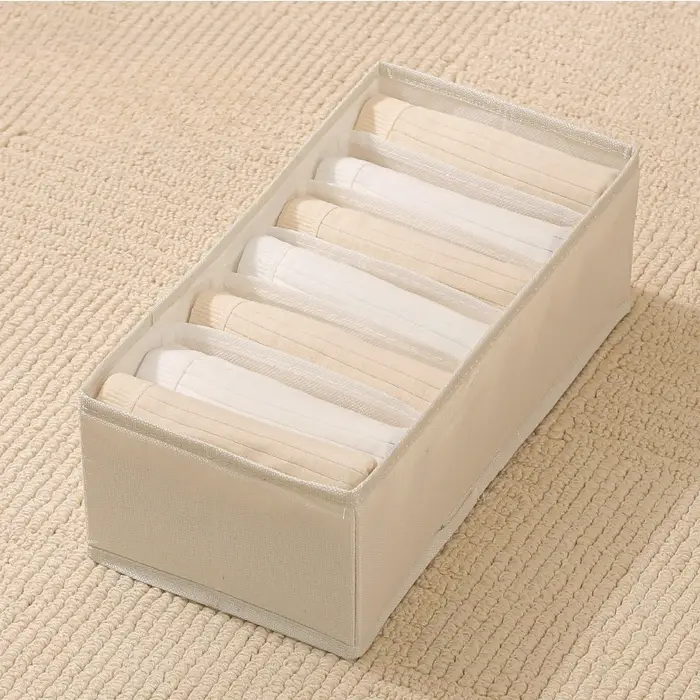 Organisateur de rangement pliable en coton pour lingerie, type tiroir, pour ranger culottes, chausse