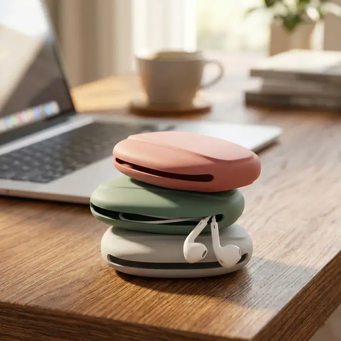 Sac de rangement pour écouteurs en silicone, sac de rangement pour câbles de données, sac de rangement pour chargeur et écouteurs