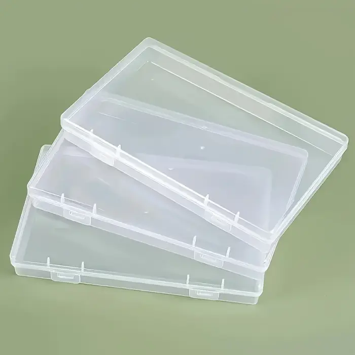 Boîte de rangement en plastique transparente avec couvercle serré