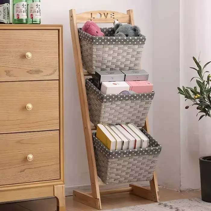 Support de rangement de Type sol en bois massif