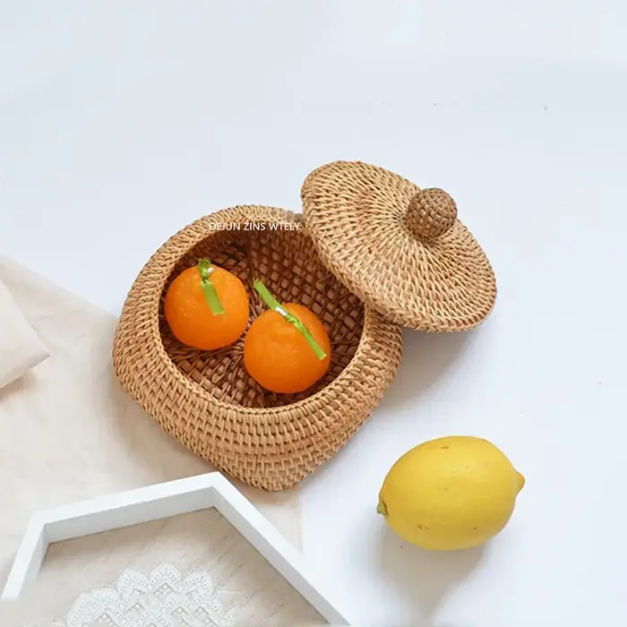 Panier de rangement en osier tissé pour la cuisine