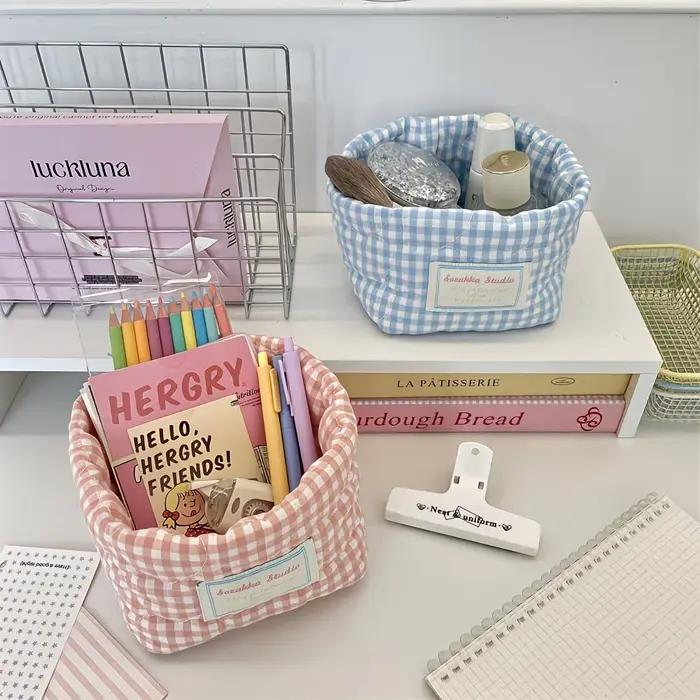 Paniers de rangement à motif en forme de cœur
