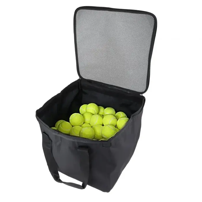Sac de chariot de balle de Tennis pouvant contenir 160 balles, sac de rangement en tissu Oxford de grande capacité, panier de balle de Tennis Compact noir pour l'enseignement