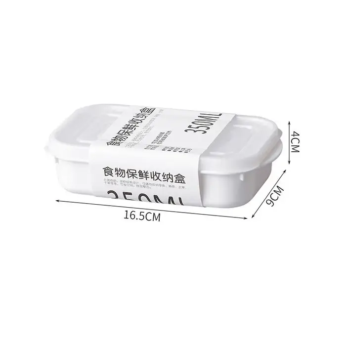 Boîte de conservation blanche grande capacité pour réfrigérateur, bac de rangement alimentaire pour 