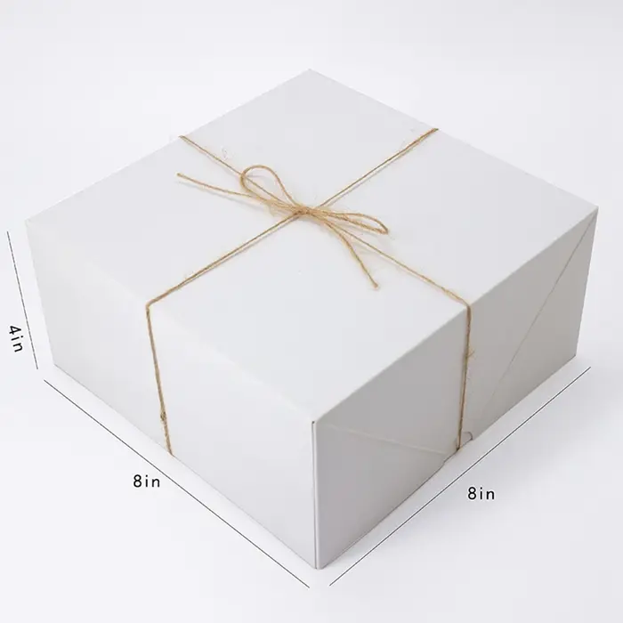 TOP! Coffrets cadeaux blancs, paquet de 12, 8x8x4 pouces, boîte-cadeau en papier avec couvercles pou