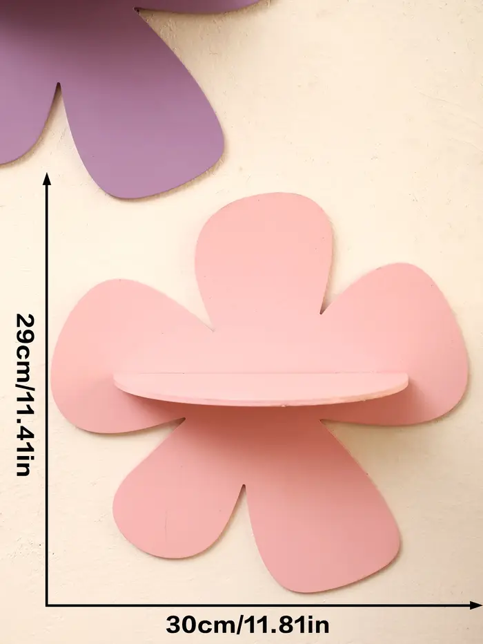 Étagère murale en bois à fleurs mignonnes