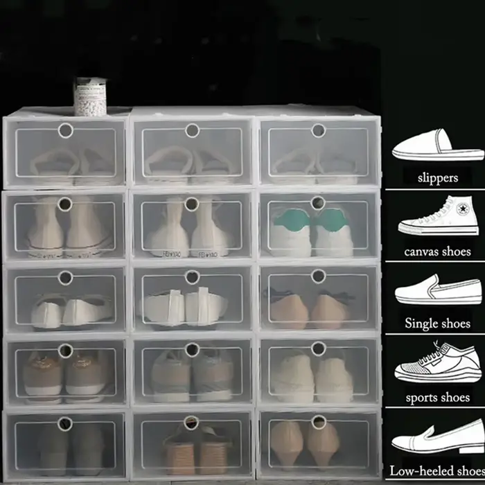 Boîte à chaussures transparente