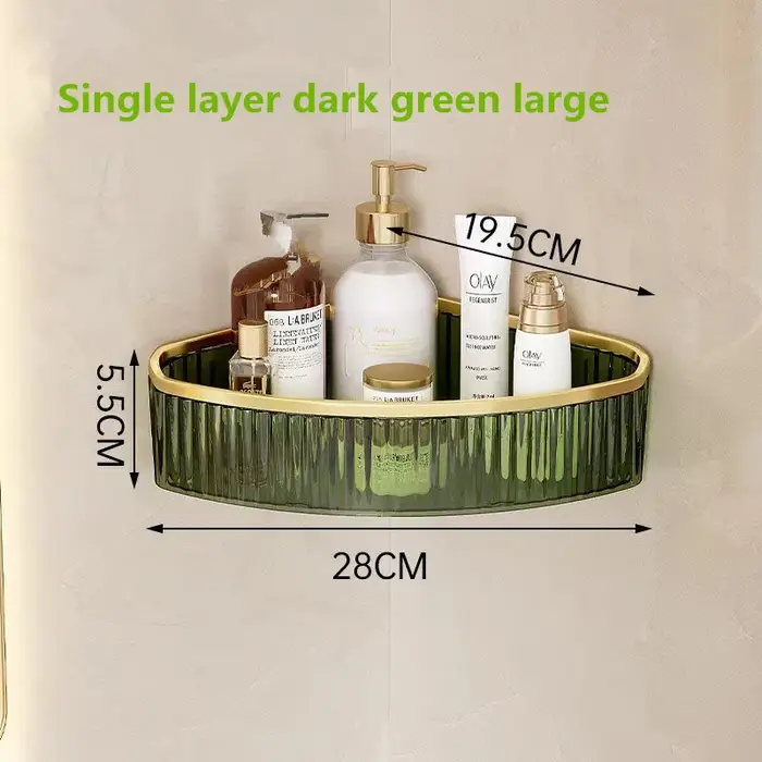 Étagère d'angle en acrylique sans propositions, porte-shampooing, outil de maquillage, rangement dom