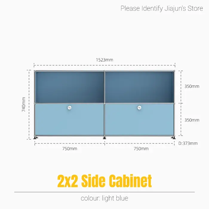 Vendeur chaud |   Armoire latérale de rangement minimaliste en acier | Unité de porte rabattable à p