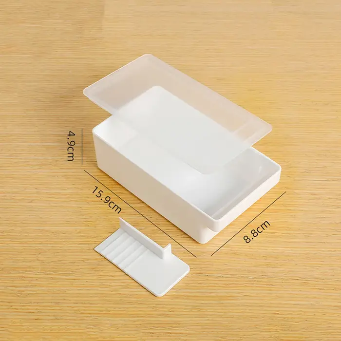 Boîte de rangement rectangulaire pour poupée japonaise avec couvercle, spatule, fromage, conservatio