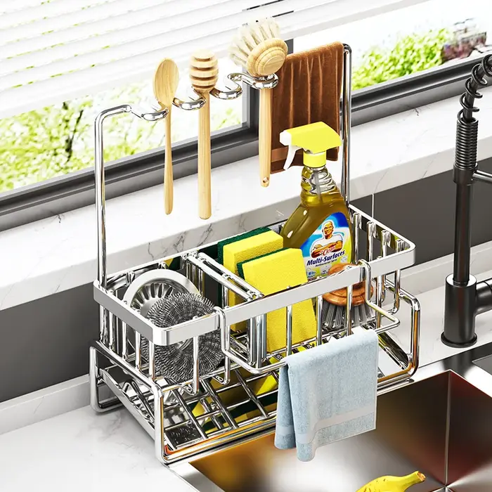 Étagère de rangement en acier inoxydable