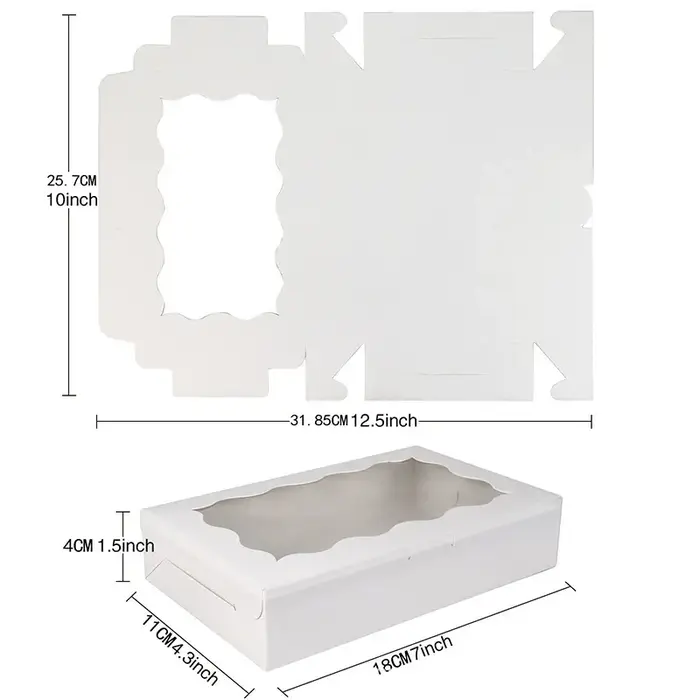 Cadeau pour elle/lui, 20 boîtes à biscuits avec fenêtre transparente, boîtes à bonbons, boîtes à pât