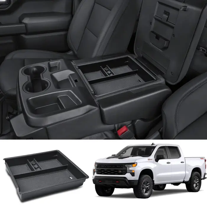 Boîte de rangement pour accoudoir pour Silverado/Sierra 1500 2019-2026