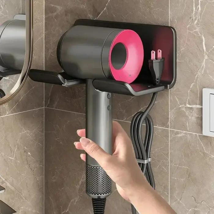 Rangement mural pour sèche-cheveux T1