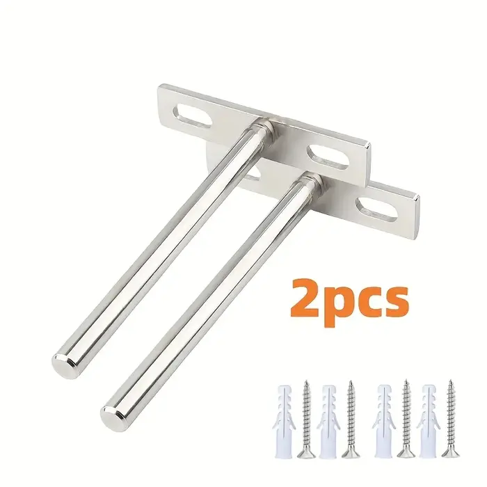Support d'étagère invisible en forme de T, 2 pièces, support d'étagère suspendu dissimulé, support d