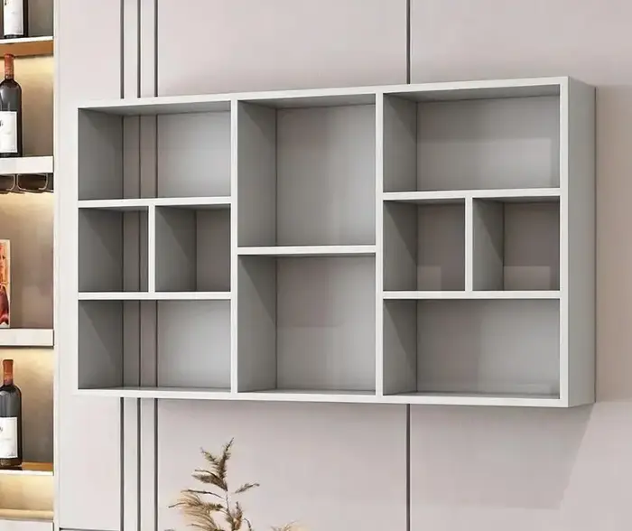 Étagère murale de rangement, panneau de séparation flottant, étagère personnalisée en bois massif, panneau de support, présentoir mural.