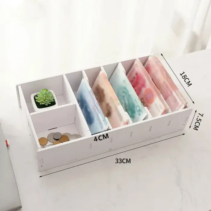 Étagère d'Organisation en Plastique, Tiroir Durable, Boîte de Rangement de Bureau