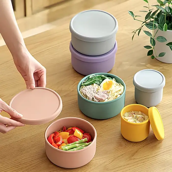 Boîte de conservation de la fraîcheur en Silicone avec couvercle