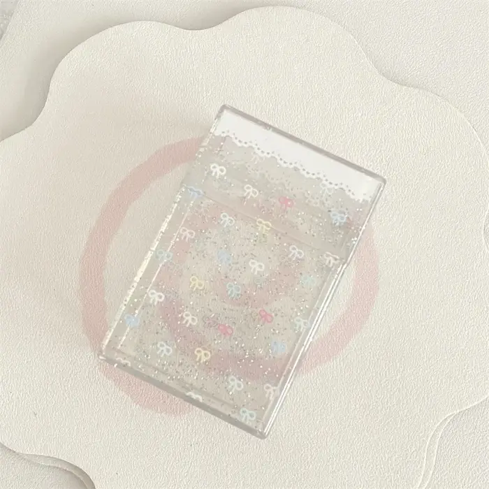 Boîte de Rangement en Plastique Multifonction pour Cartes et Photos, Étui Transparent à Rabat pour C