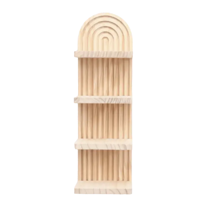 Étagères murales en bois à 4 niveaux, design ovale, style bohème minimaliste, étagère flottante géom