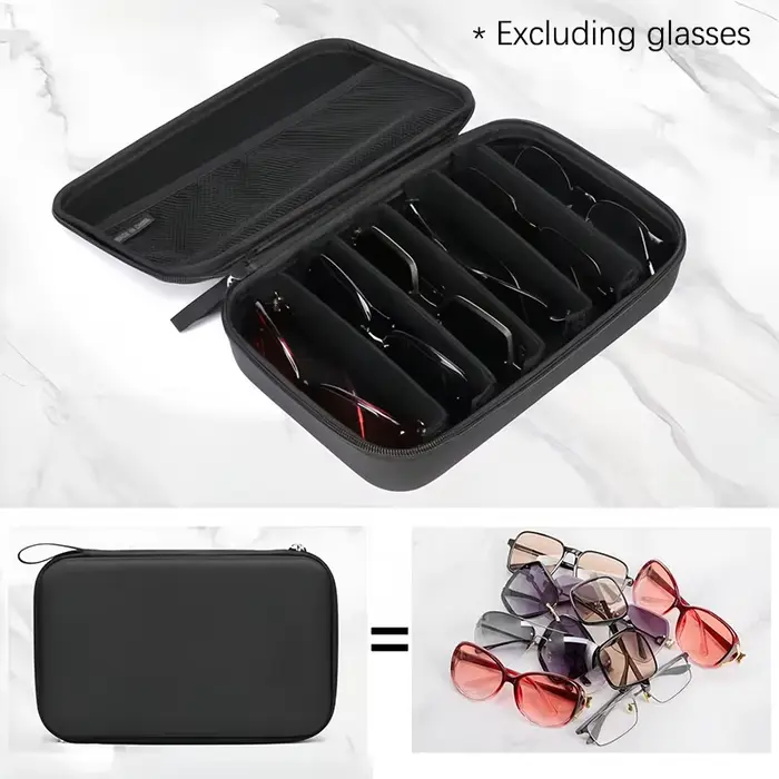Boîte de rangement pour lunettes réglable à 6/7 compartiments | Organisateur