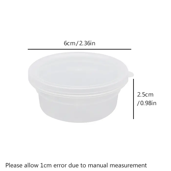 Pack de 20 boîtes rondes transparentes pour l'artisanat, les petits accessoires, les matériel de pêc