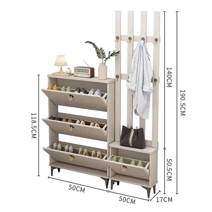 Meuble à chaussures italien avec portes et assise, fin et blanc, style moderne, Organizador De Zapat