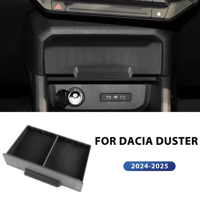 Coffre de rangement central pour Dacia Duster 3 (2024, 2025, 2026), conteneur de commande central, a