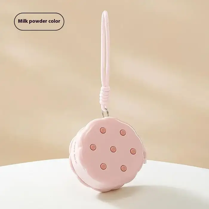 Boîte de rangement multifonctionnelle en forme de biscuit, 1 pièce, Double couche pour bouffées de p
