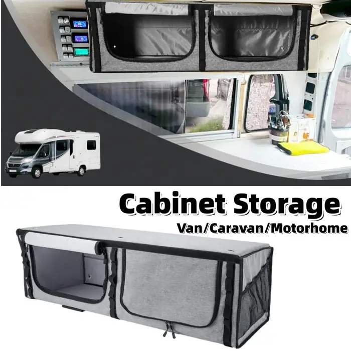 Grande boîte de rangement en feutre pour armoire de camping-car