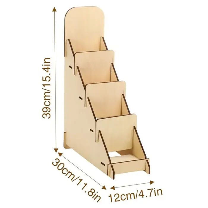 Présentoir de bureau en bois, étagère de rangement polyvalente pour cartes postales, photos et signe