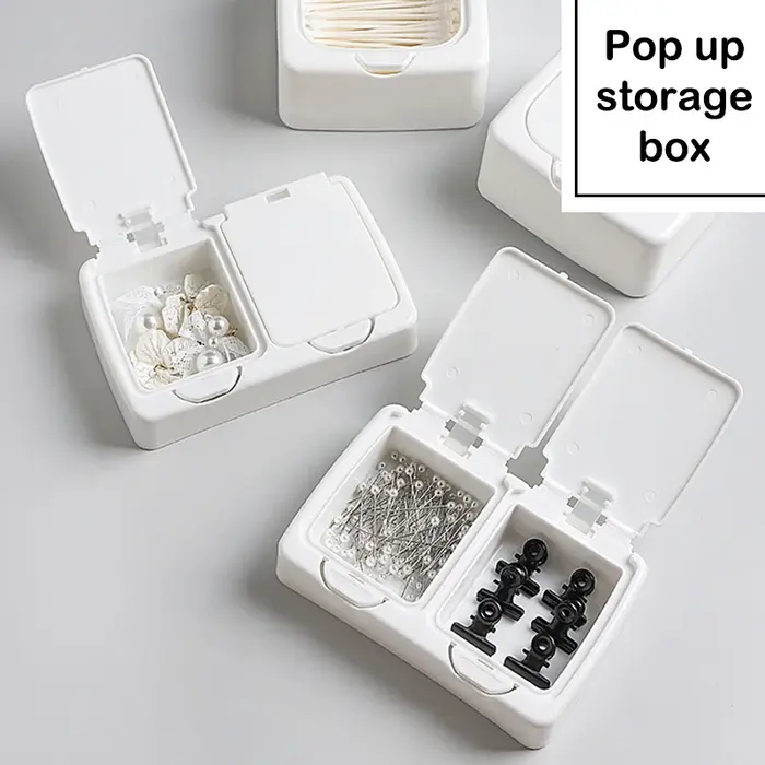 Boîte de rangement blanche pour bureau