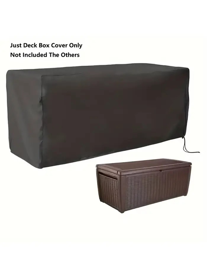 Housse de protection 210D pour bac de rangement extérieur, imperméable, résistante aux intempéries, 