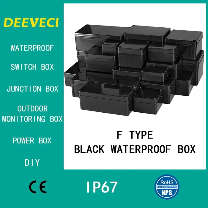 Boîtier étanche extérieur noir