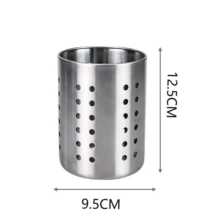 ✔ Boîte de rangement pour baguettes cylindriques en acier inoxydable, adaptée aux cuisines domestiqu