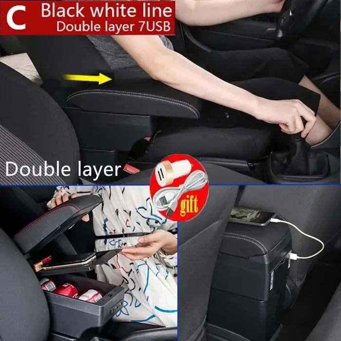 Boîte d'accoudoir pour Renault Captur Clio 2