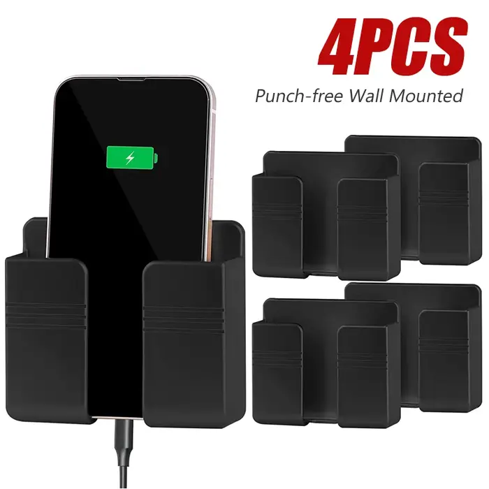 Boîte de rangement murale multifonction sans poinçon, 4/2/1 pièces, organisateur de télécommande TV,