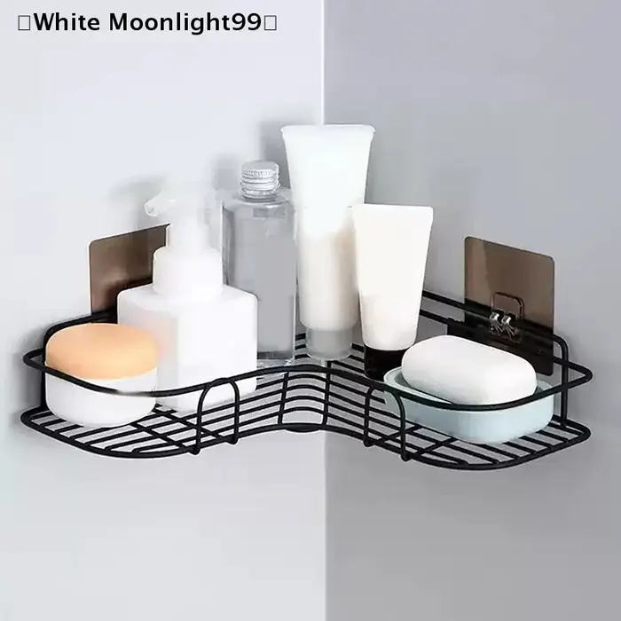 maveraWhite étagère triangulaire de salle de bain aucun perçage requis support de rangement de cuisine mural