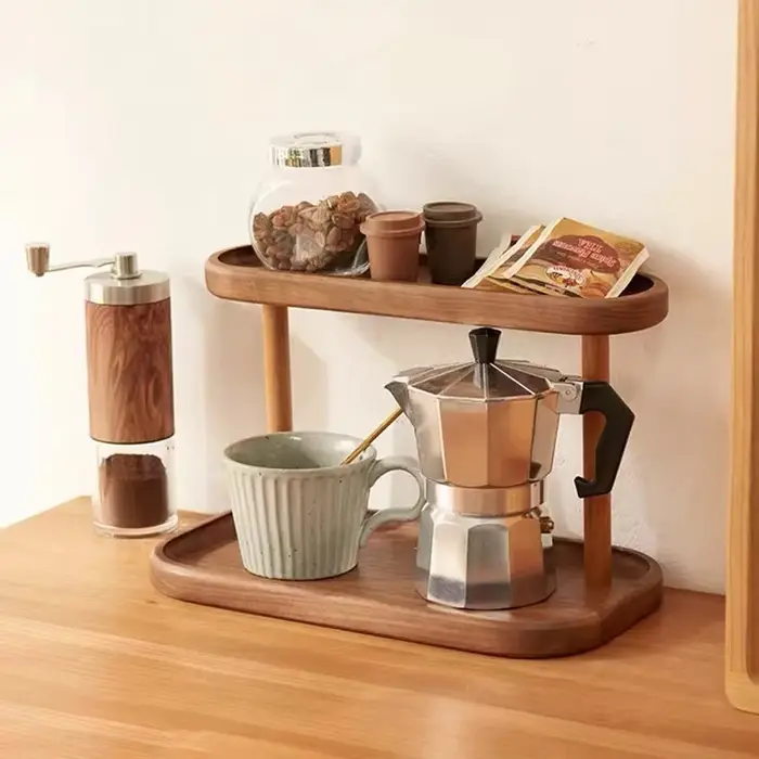 ﹝HOT﹞ Étagère de rangement en bois à 2 niveaux