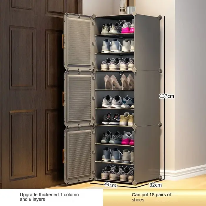 Étagère de rangement à assembler pour chambre à coucher et salon, multicouche, haute capacité, anti-