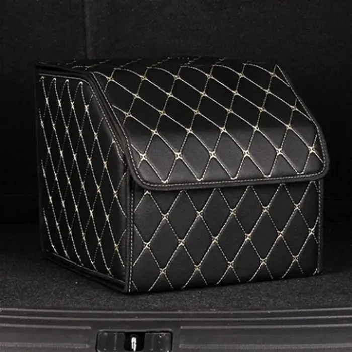 Boîte de rangement de grande capacité montée sur voiture, étanche, pliable, portante, multifonctionn
