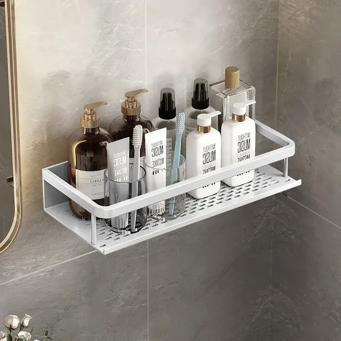 Étagère de salle de bain 30/40/50 cm, étagère murale de cuisine, support de douche, support de range