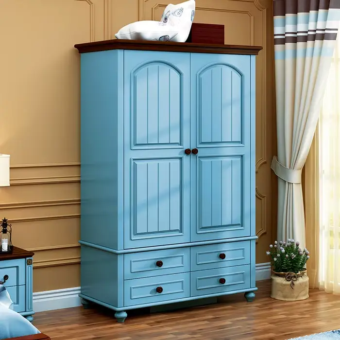 Armoires de chambre européennes supports blancs cintres pour vêtements