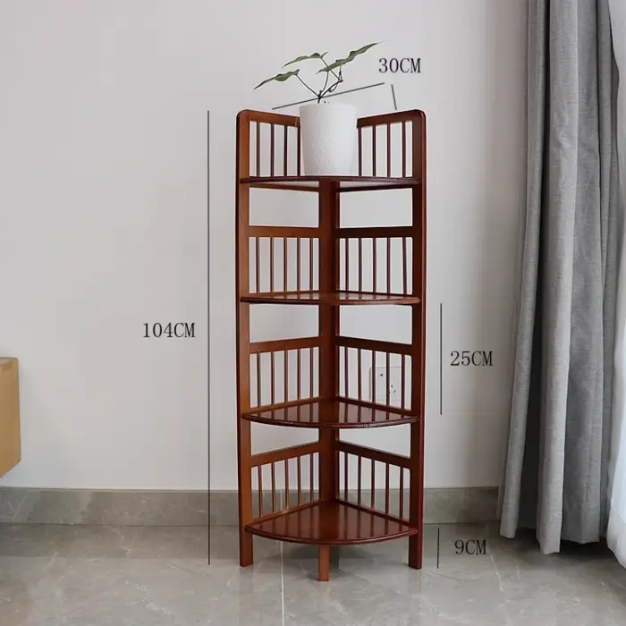 Étagère de rangement multifonctionnelle en bois massif