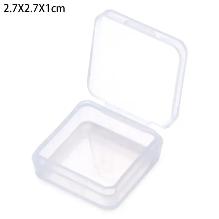 Mini Boîte d'Emballage Rectangulaire Translucide, en Plastique, Anti-Poussière, Durable, Bouton de B